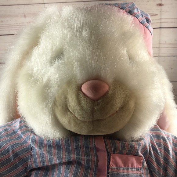 Vintage JC Penny Plush Large 24” White Rabbit Pajama Stuffed Bunny Animal Easter - Picture 6 of 12